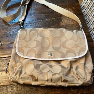 Coach messenger bag and card carrier